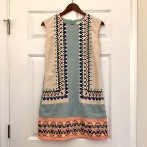 Anthropologie Shift Dress with Geo Print sz S